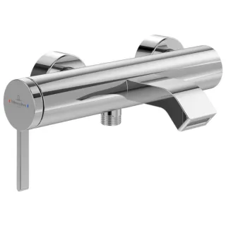 Villeroy und Boch Dawn Einhebel-Badewannenarmatur TVT10650115261 mit Umsteller, Rückflussschutz, Wandmontage, chrom