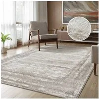 Sanat Teppich Harmony 3215, auch als Läufer und in Rund, rechteckig, Höhe: 12 mm, Wohnzimmer, Kurzflor, modern, Bordüre, Schlafzimmer