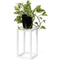 LAMO Manufaktur Blumenständer LAMO Manufaktur Blumenständer Weiß aus Metall 28 cm (Dekorativer Metallständer, 1 St., 2-Teilig), Blumenständer modern, für Skulpturen und Deko, kleiner Blumenhocker