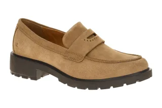 Ecco 231333 METROPOLE VIENNA Women Loafer Braun Camel Slipper Dual Fit