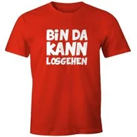 MoonWorks Print-Shirt Herren T-Shirt mit Spruch Bin da kann losgehen Fun-Shirt mit Print