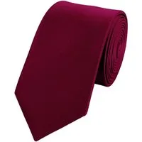 Fabio Farini Krawatte Herren Krawatte Rot - verschiedene Rote Männer Schlips in 6cm (ohne Box, 1-St., Unifarben) Schmal (6cm), Dunkelrot - Crimson Crystal