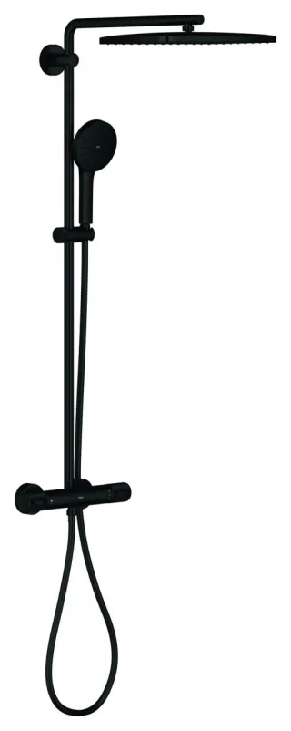 GROHE Thermostat-Duschsystem Euphoria 350x230, 114273 Wandmontage matt black, 1142732430 1142732430