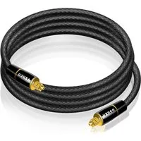 VERCO Digital Audio HiFi Kabel SPDIF LWL Optisches-Kabel, Toslink, (500 cm), F05 Standard Stecker Dolby TrueHD Dolby Digital 7.1 DTS kompatibel