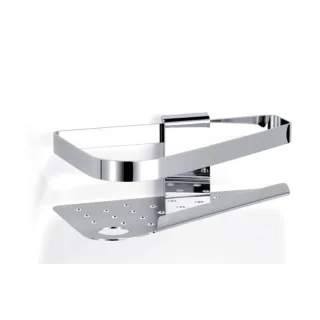 Giese Newport Duschkorb 3082202 Halter für Rasierer, Eckmodell