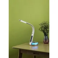 Northpoint LED Schreibtischlampe Tischlampe QI-Ladestation Dimmbar integrierter Uhr & Temperaturanzeige