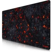 Titanwolf Gaming Mauspad XXXL Speed Mousepad 1200 x 600 x 3 mm, große Tischunterlage, rutschfest, abwaschbar, Geschwindigkeit & Präzision, Lavamotiv