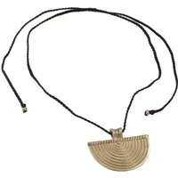 Guru-Shop Perlenkette Makramee Kette mit Tribal Anhänger - Modell 2