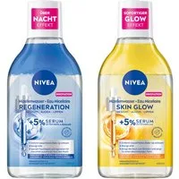 Nivea Gesichtspflege Skin Glow Mizellenwasser 400ml + Regeneration 400ml, 2-tlg., Reinigt sanft und hinterlässt keine fettigen Rückstände