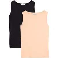 bonprix Shirttop (Packung, 2er) aus Viskose, Slim Fit, ärmellos, im 2er-Pack