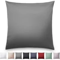 Blumtal Kissenbezüge Premium Mako Satin Kissenbezug, superweich aus 100% Baumwolle, (1 Stück), OEKO-TEX zertifiziert – Glanzoptik & farblich passender Reißverschluss