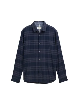 Tom Tailor - Regular Fit Hemd mit Logo-Stickerei blau - Gr. - L