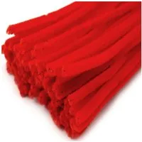 maDDma Basteldraht 20 Draht Pfeifenreiniger 6 mm Länge 30cm CHENILLE Farbe wählbar, rot