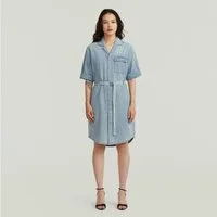 G-STAR Hemdblusenkleid Belted Shirt Dress ss wmn mit Taillengürtel, Regular Fit