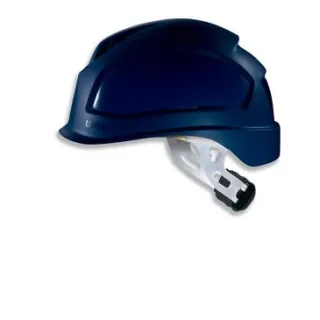 uvex Schutzhelm pheos E-S-WR ohne Lüftung für Elektrikbereich - mit Drehradsystem - gekürztem Schirm blau 52 cm - 61 cm - 9770531
