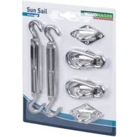 Windhager Sonnensegel Windhager Befestigungsset f. Sonnensegel 8-teilig