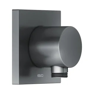 Keuco Schlauchanschluss IXMO 59547, eckig, Schwarzchrom gebürstet, 59547130002 59547130002