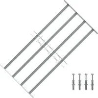 vidaXL Fenster Fenstergitter 700-1050 mm Galvanisiertes Stahl Silber, (1 St)