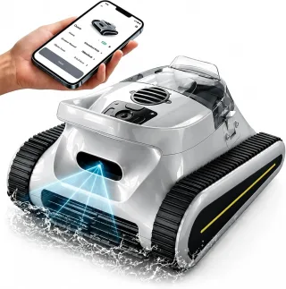 [EU Direct] Seauto SAT30 Cordless Robotic Pool Cleaner, 7800mAh Battery,180 Mins Runtime, 4800 GPH Suction, 2150 Sq.Ft C