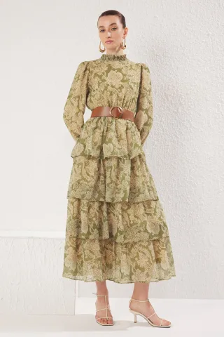 Geblümt Lange Freizeitkleider für Damen, schlicht und elegant
