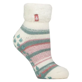 Damen Weiche Streifen-Loungewollsocken für den Winter