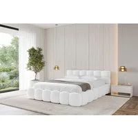 ALTDECOR Polsterbett LEYA-v1 (Polsterbett mit Bettkasten und Lattenrost, Boxbett mit Matratze), Doppelbett mit Stauraum, Bett mit Kopfteil