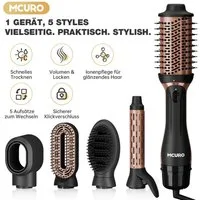MCURO Multihaarstyler Warmluftbürste,5 in 1 Hairstyler, Haartrockner für One-Step Styling, 1200W Leistung für schnelles Styling 3 Temperaturen,Keramik