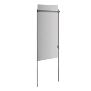 VitrA Equal LED-Spiegel 46 x 139 cm Wandmontage Metallrahmen Schwarz Matt,64103 64103
