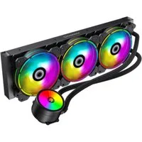 GAMEMAX Wasserkühlung IceChill 360 ARGB Beleuchtung, Aluminium, 3 Lüfter mit 71,60 CFM, Gleitlager ≤32,3 dBA