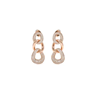 Luxenter Ohrringe mit Zirkonia-Brillanten, 18 Karat Gelbgold-Finish – Lik