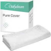 Dailydream, Topper Ersatzbezug Matratzentopper Pure, 3-seitiger Reisverschluss, allergiker geeignet, waschbar