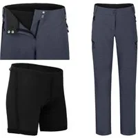 Bergson Fahrradhose VINA Damen 2in1 Radhose (mit gepolsterter Innenhose), robust, elastisch, L