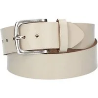 kiddybelts Ledergürtel Ledergürtel Kids 30mm in Beige mit Dornschließe in Silber (KB11-120, 1-St) sehr weiches Vollrindleder