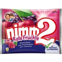 NIMM2 Süßigkeit, Storck Nimm2 Bonbon Rote Früchte mit Vitamen und Füllung 240g