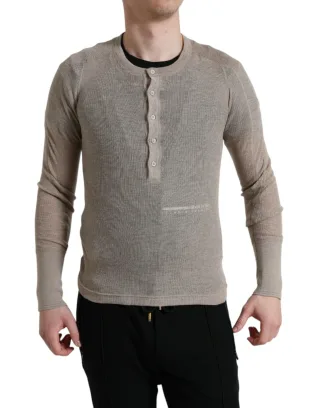 Langarm Henley Cashmere Shirt