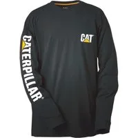 CAT Langarmshirt Banner Long Sleeve cream / schwarz