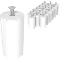 ECENCE Rollladen-Anschlagstopper 20er Set Anschlag-Puffer Weiss Stopper für 40mm, 20-St.