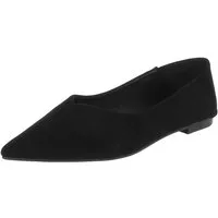 Ital-Design Damen Slipper spitz elegant ohne Verschluss Pumps (92078694) Blockabsatz Klassische Ballerinas in Schwarz