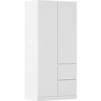 rauch Drehtürenschrank Kleiderschrank Schrank Garderobe Wäscheschrank COSTA Breite 91 cm (in 3 Ausstattungen BASIC/CLASSIC/PREMIUM) Breite 91 cm grifflose Front mit Push-to-Open Funktion MADE IN GERMANY