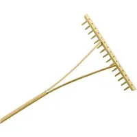 Testrut Rechen Holzrechen Harke aus Holz mit Stiel Rechen einreihig 15 Zinken, (1-tlg)