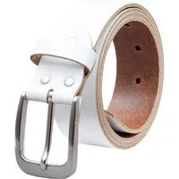 COLOGNEBELT Ledergürtel OM428-SL-Weiss MADE IN GERMANY, Weiss Kürzbar, 100 % Echtleder, Unisex