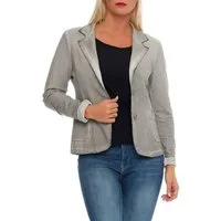 malito more than fashion Jackenblazer malito Damen Blazer im Washed Style, Sakko im Basic Look, Kurzjacke Blazer in Used-Look Optik