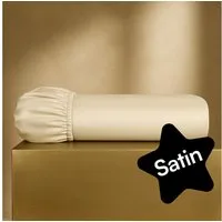 Seralino Spannbettlaken Mako Satin Spannbetttuch (100% Bio Baumwolle), 100% Bio-Baumwolle, Gummizug: rundum, Etiketten zeigen Seiten – schnelles, unkompliziertes Beziehen garantiert., Fairtrade/ GOTS zertifizierte uni Bettlaken, weich