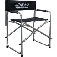 Weber GmbH Klappstuhl #Werkeholics Regiestuhl schwarz (1 St), bis 100kg, XXL Campingstuhl, extra breite Sitzfläche