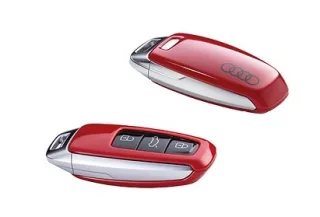 Original Audi Schlüsseltasche / Schlüsselcover Hülle Tasche Schlüssel Key Cover Rot für Audi A3 8Y A6 4A C8 A7 4K A8 4N Q8 4M Q4 e-tron F4 Q7 4M e-tron GT GE