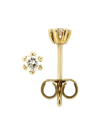 Orolino Ohrringe Gold 585 mit 2 natürlichen Brillanten zus. 0,25ct.
