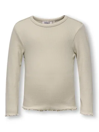 KIDS ONLY - KMGTRINNY SLD LS ONECK TOP JRS NOOS Pumice Stone - Gr. - 116