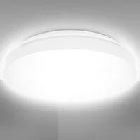 B.K.Licht LED Deckenleuchte BK_DB1296 LED Bad-Deckenleuchte, Ø28,8cm, IP44-Spritzwasserschutz, LED fest integriert, Neutralweiß, 12W, 1.200Lm, 4.000K neutralweißes Licht, Badlampe