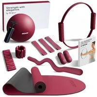 NEOLYMP Pilates-Ring Pilates Set für Zuhause – Pilates Ball, Pilates Ring & Gewichte (Pilates Essential Kit Damen & Anfänger - Home Pilates), Pilates Zubehör Set – inkl. Pilates Bänder, 1kg Hanteln & E-Book