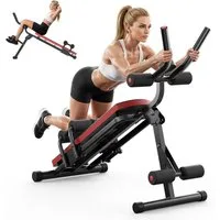 Hamlody Bauchtrainer Faltbare Bauchtrainer – Ergonomisch & Vielseitig für Muskeltraining (Einfache Installation, 80-120 kg Tragfähigkeit), Ergonomisches Design, sicher in der Anwendung, faltbar